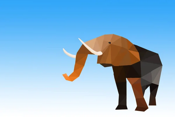 Слон Большими Бивнями Оригами — стоковое фото
