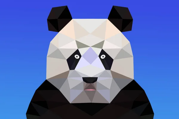 Retrato Grande Panda Origami — Fotografia de Stock