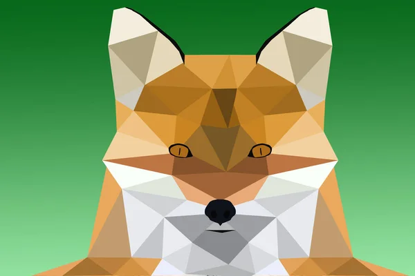 折り紙の狐の肖像画 — ストック写真
