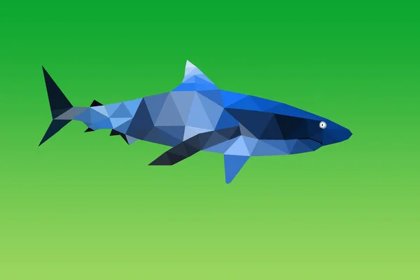 一只折纸大蓝鲨 — 图库照片