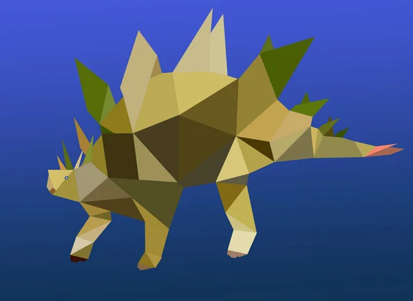 Origami Stegosaurus Andando — Fotografia de Stock