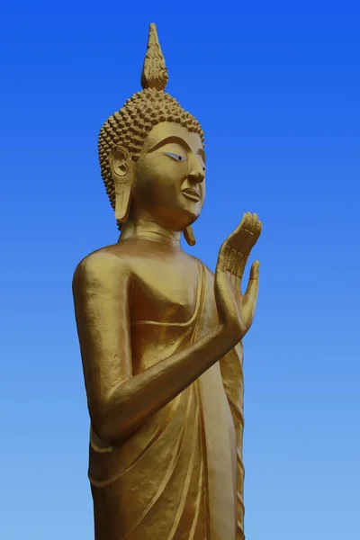 Uma Grande Estátua Buda Dourado Tailândia — Fotografia de Stock