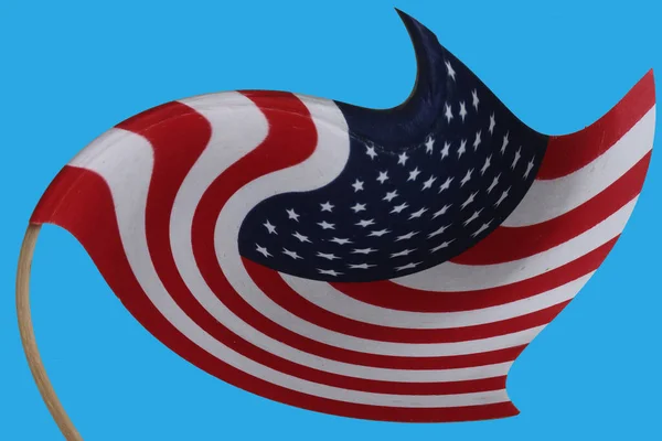 Die Amerikanische Flagge Verwandelte Sich Eine Spirale — Stockfoto