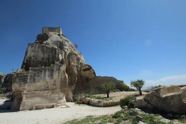 Una Vista General Fortaleza Baux Provenza Francia — Foto de Stock