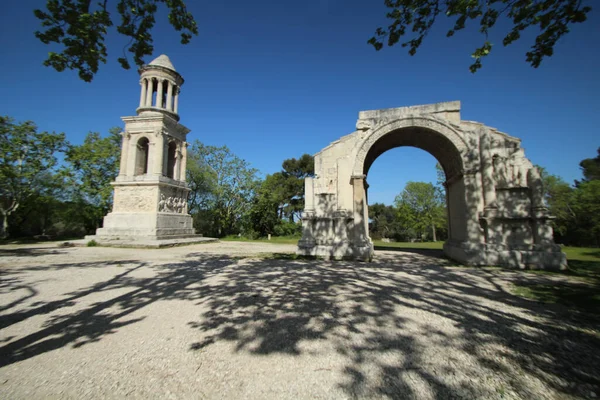 Roman Archaeological Site Antiques Glanum Saint Remy Provence Alpilles France — Stock Photo, Image