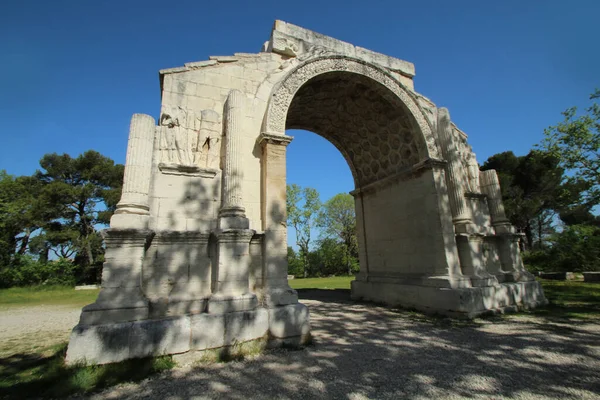 Roman Archaeological Site Antiques Glanum Saint Remy Provence Alpilles France — Foto de Stock