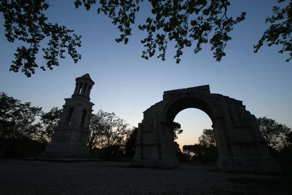 Roman Archaeological Site Antiques Glanum Saint Remy Provence Alpilles France — Foto de Stock