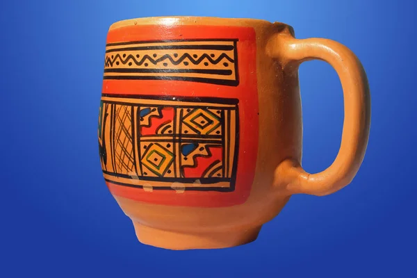 Una Vieja Taza Terracota Perú —  Fotos de Stock