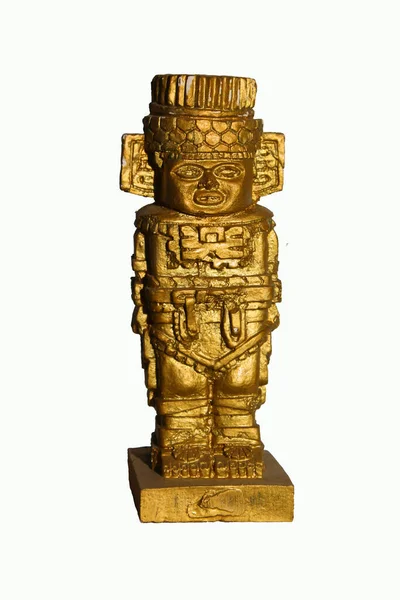 Una Estatuilla Azteca Cubierta Oro México —  Fotos de Stock