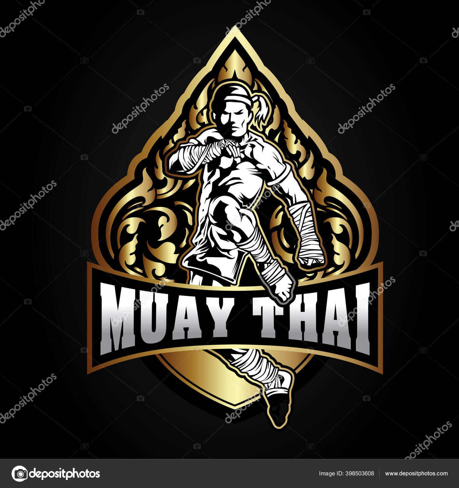 Muay Thai Icons Vector Art Stock Images Depositphotos