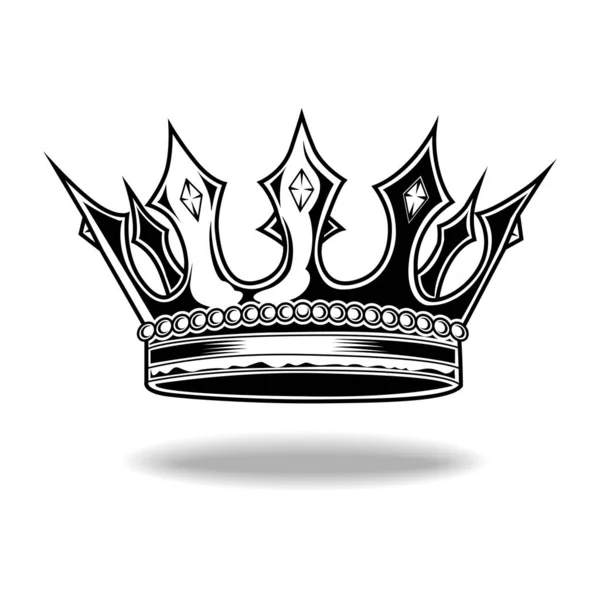 Crown Black White King Queen Kingdom Royal Vector — стоковый вектор