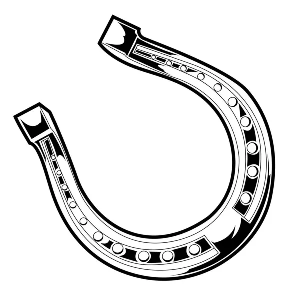 Bonne Chance Lucky Horseshoe Animal Illustration Vectorielle — Image vectorielle