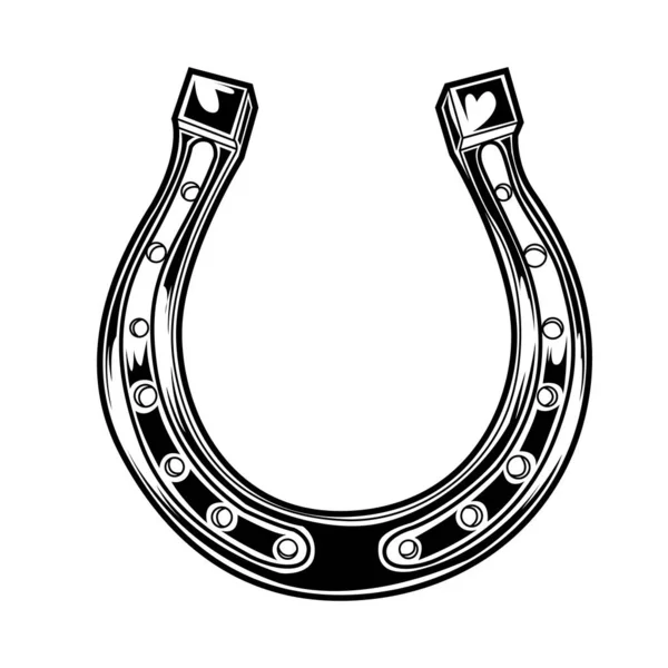 Boa Sorte Lucky Horseshoe Animal Vector Ilustração —  Vetores de Stock