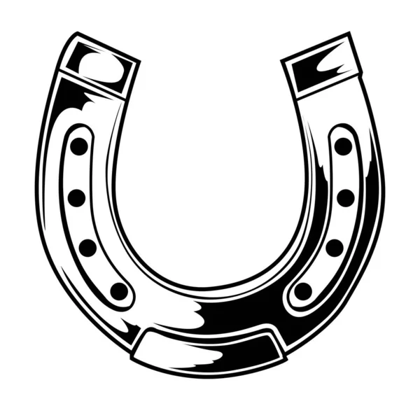 Good Luck Lucky Horseshoe Dier Vector Illustratie — Stockvector
