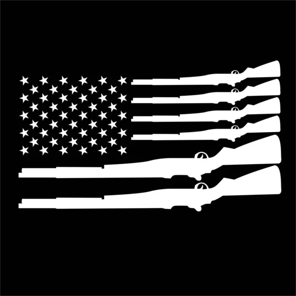 美国陆军黑色和白色矢量 — 图库矢量图片