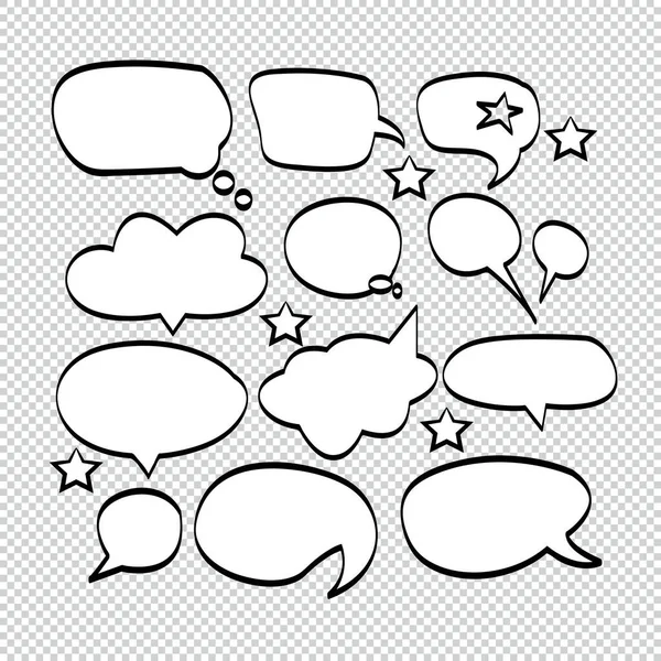 Comic Bubble Speech Ballonnen Speech Cartoon Speech Vector Illustrator18 — Stockvector