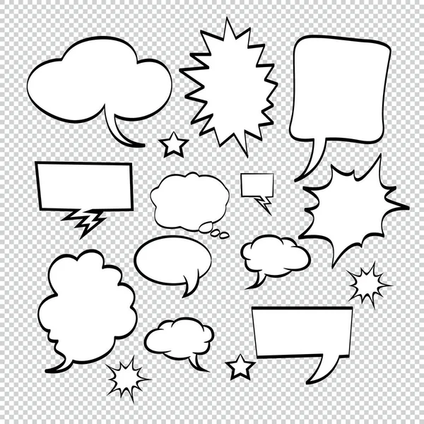 Comic Bubble Speech Balloons Speech Cartoon Speech Vector Illustrator — Stockový vektor