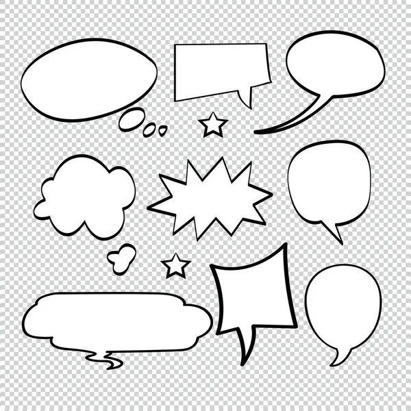 Comic Bubble Speech Ballons Speech Cartoon Speech Vector Illustrator — Stockvektor