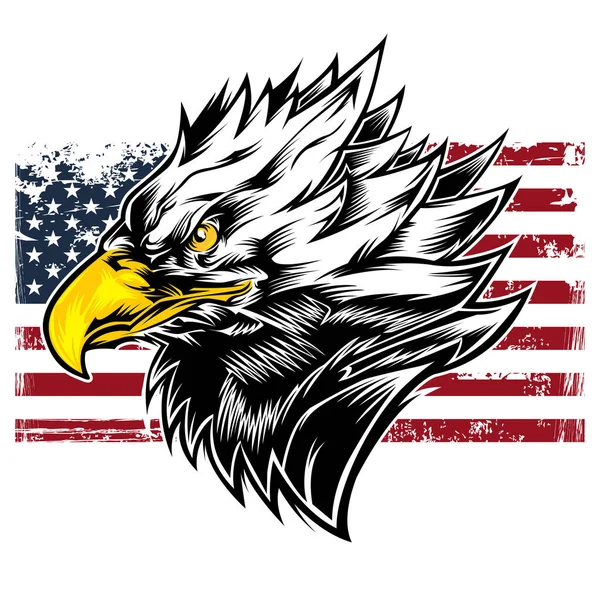 Eagle Made Usa Ηνωμένες Πολιτείες Της Αμερικής Διάνυσμα Ηπα Σημαία — Διανυσματικό Αρχείο