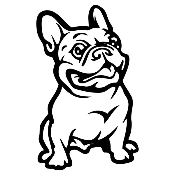 かわいい犬ベクトル動物ドローイングブルドッグ漫画イラストレーター — ストックベクタ