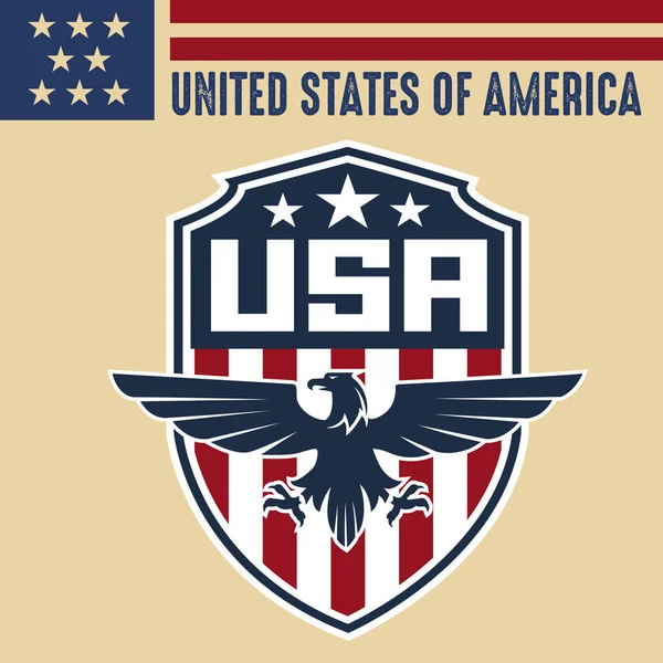 Tillverkad Usa Usa Usa Vektor Usa Flagga Amerika Röd Och — Stock vektor