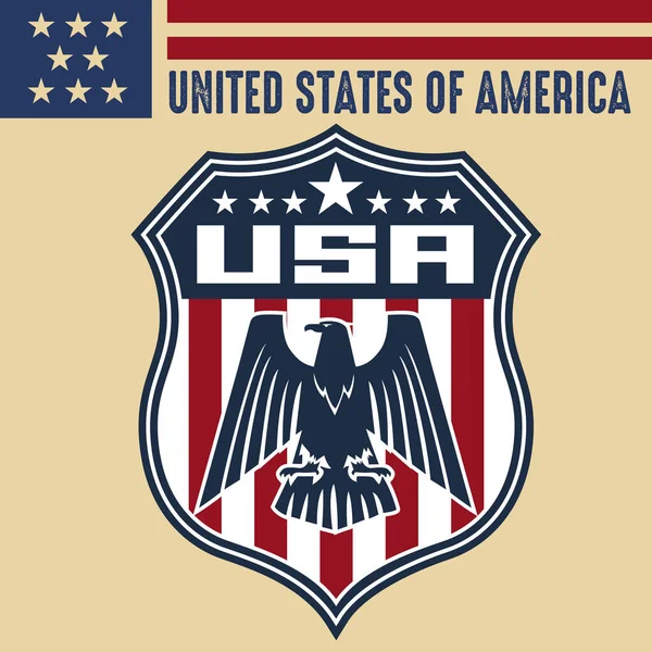 Tillverkad Usa Usa Usa Vektor Usa Flagga Amerika Röd Och — Stock vektor