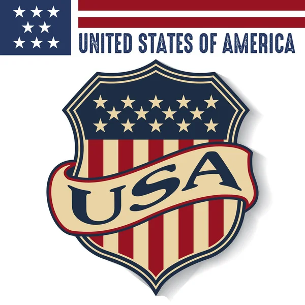 Made Usa Stati Uniti America Vettoriale Usa Bandiera America Aquila — Vettoriale Stock
