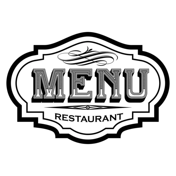 Vintage Frames Gold Restaurant Bar Food Drinks Cafe Menu Black — Stock Vector