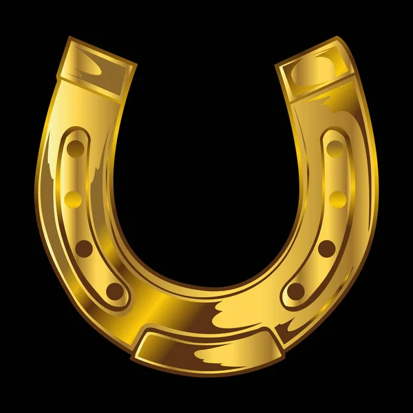 Boa Sorte Lucky Horseshoe Vector Ilustração —  Vetores de Stock