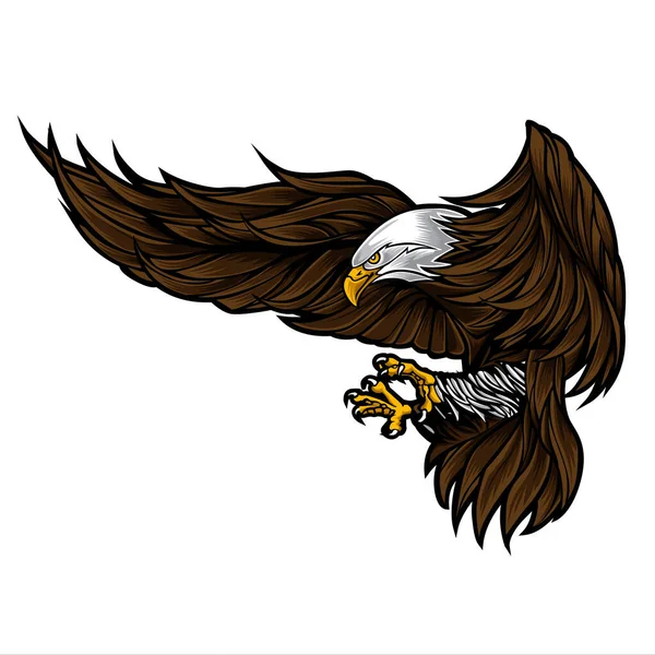 Flacher Hintergrund Mit Adler Für Den Unabhängigkeitstag Der Usa Roter — Stockvektor