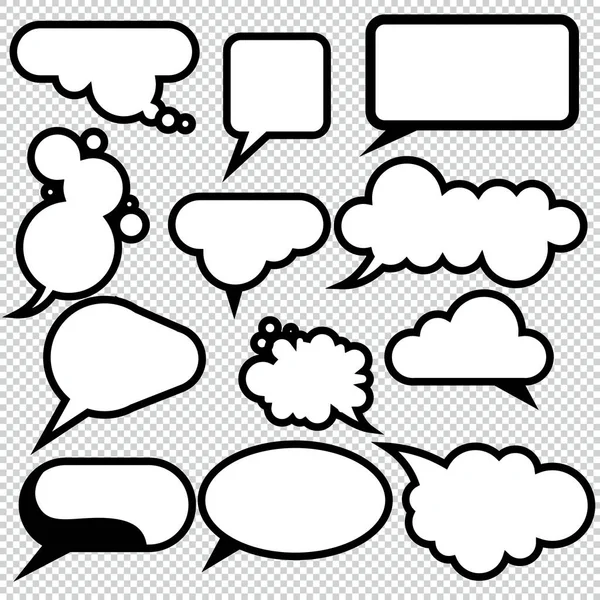 Comic Bubble Speech Ballonnen Speech Cartoon Speech Vector Illustrator — Stockvector