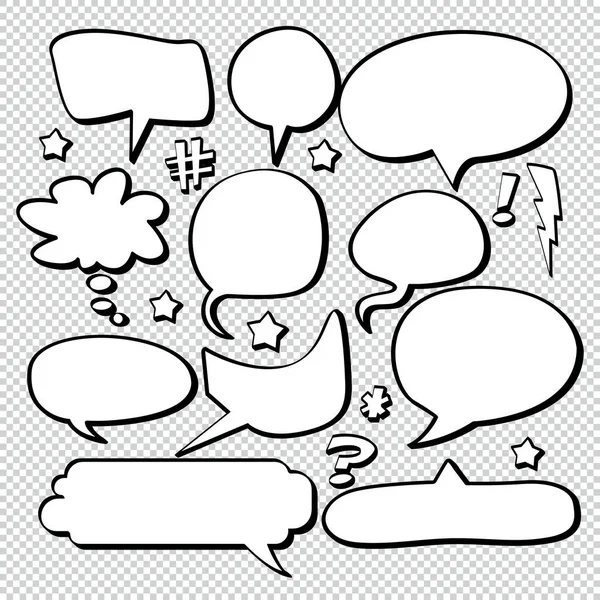 Comic Bubble Speech Ballonnen Speech Cartoon Speech Pop Art Stylevector — Stockvector