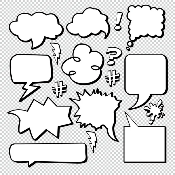 Comic Bubble Speech Bounds Speech Cartoon Speech Pop Art Stylevector — стоковый вектор