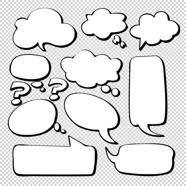 Comic Bubble Speech Ballonnen Speech Cartoon Speech Vector Illustrator — Stockvector