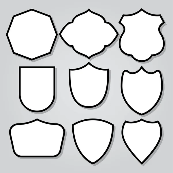Vecteur Mascotte Logo Icône Cadre Armure Bouclier Vintage — Image vectorielle