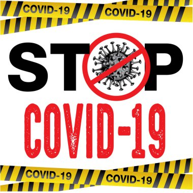 Corona Virüsü COVID-19 grafik tasarım Vektörü