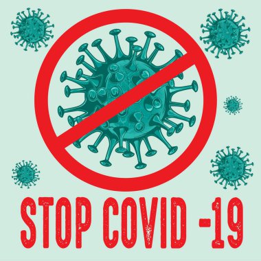 Corona Virüsü COVID-19 grafik tasarım Vektörü