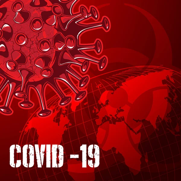 Vírus Corona Covid Ícone Design Gráfico Vector — Vetor de Stock