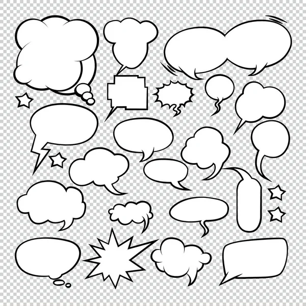 Comic Bubble Konuşma Balonları Konuşma Karikatürü Konuşma Vektörü Çizer Çizer — Stok Vektör
