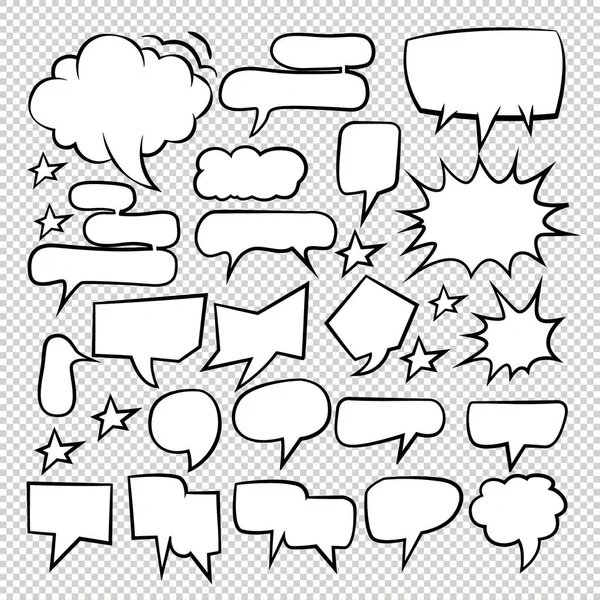 Comic Bubble Speech Balloons Speech Cartoon Speech Vector Illustrator — Stock Vector