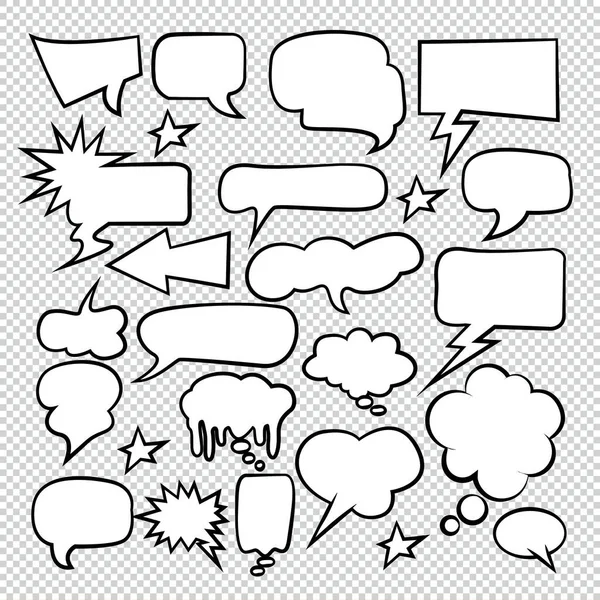 Comic Bubble Speech Ballonnen Speech Cartoon Speech Vector Illustrator — Stockvector