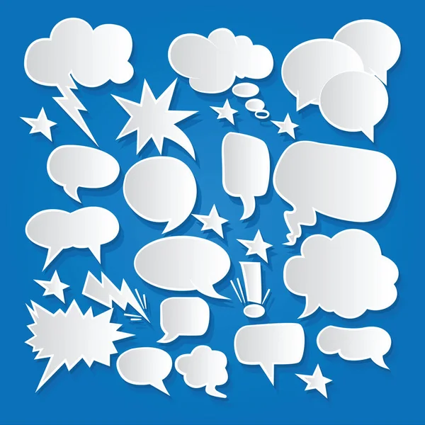 Comic Bubble Speech Luftballons Speech Cartoon Speech Vector — Stockvektor