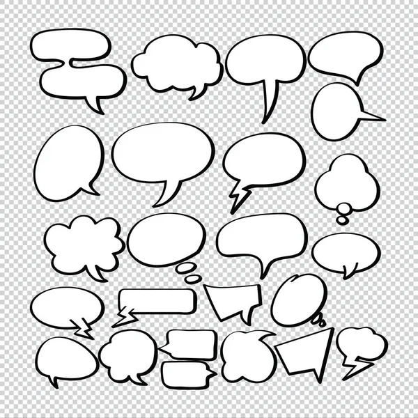 Comic Bubble Speech Μπαλόνια Ομιλία Cartoon Speech Vector Eps — Διανυσματικό Αρχείο