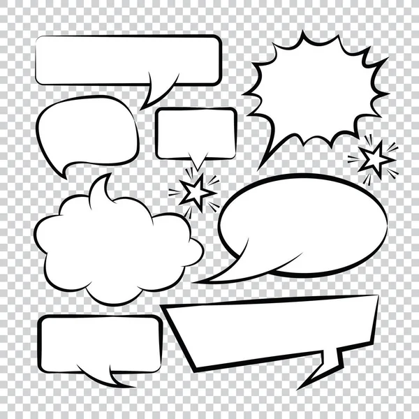 Comic Bubble Speech Luftballons Speech Cartoon Speechvector — Stockvektor