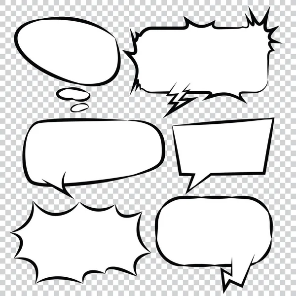 Comic Bubble Speech Ballonnen Speech Cartoon Speech Vector — Stockvector