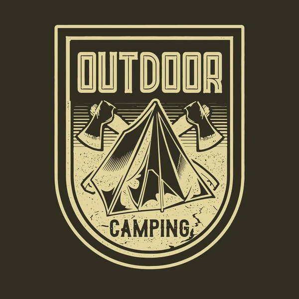 Adventure Camping Campfire Outdoor Logo Vector Set — Stock Vector