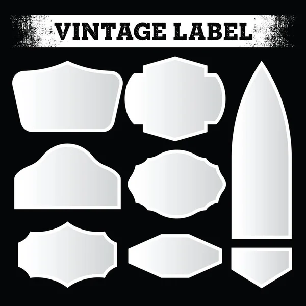 Vintage Shields Set Marcos Etiquetas Vector — Vector de stock