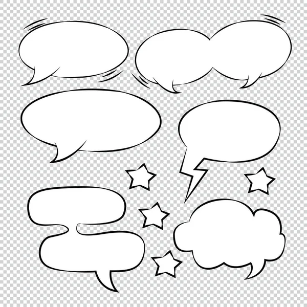 Comic Bubble Speech Luftballons Speech Cartoon Vector — Stockvektor