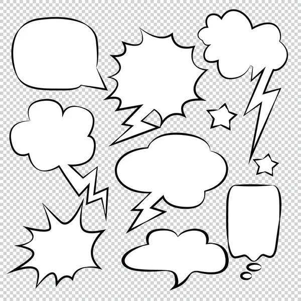 Comic Bubble Speech Balloons Speech Cartoon Vector — Stock Vector