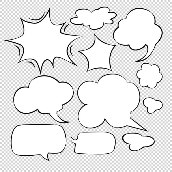 Comic Bubble Speech Ballonnen Speech Cartoon Vector — Stockvector